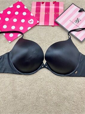 2015 Victoria’s Secret Very Sexy Bombshell Black Satin Padded push up Bra 36DD